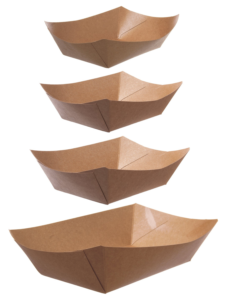 Snackschale Pappe Kraft 300ml 155x115x40 - 1000 Stück