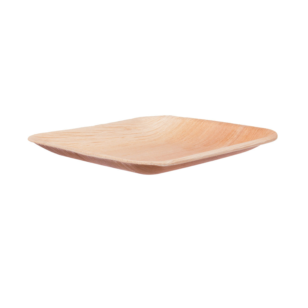 Bio Palmblatt Geschirr Teller eckig 18x18x2cm - 100 Stück