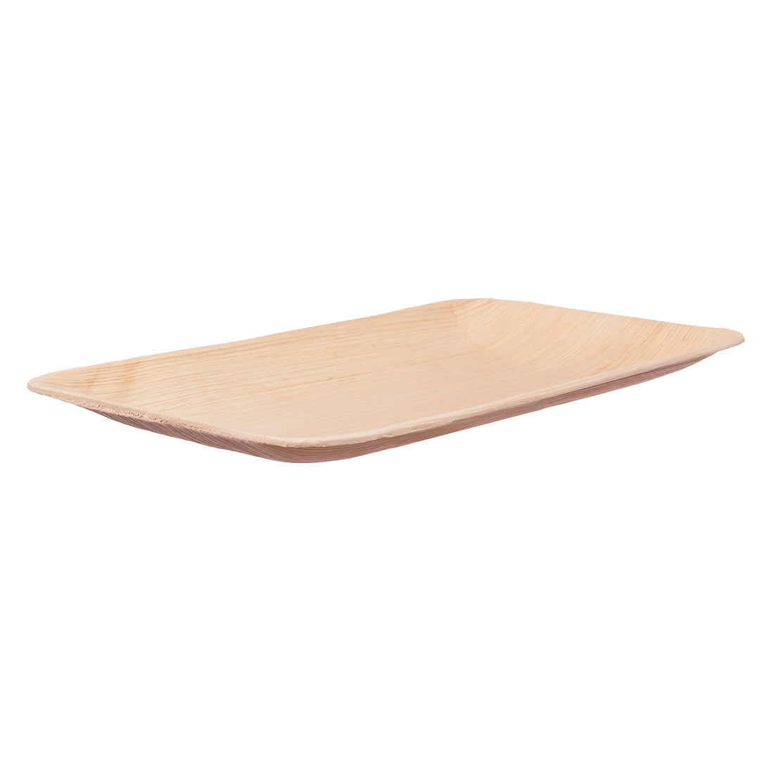 Bio Palmblatt Geschirr Teller eckig 16x23,5x2cm - 100 Stück