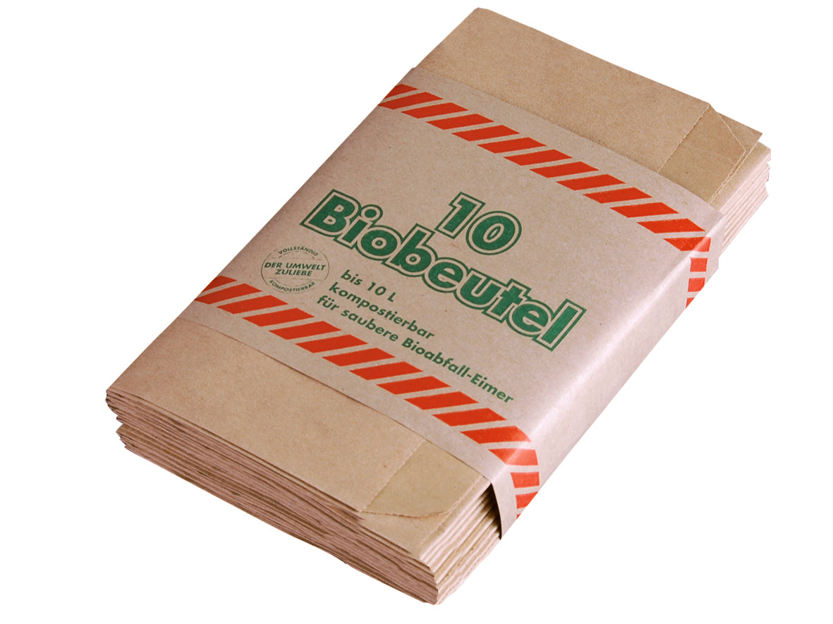 Müllbeutel Papier kompostierbar 10l 20x16x34cm - 300 Stück