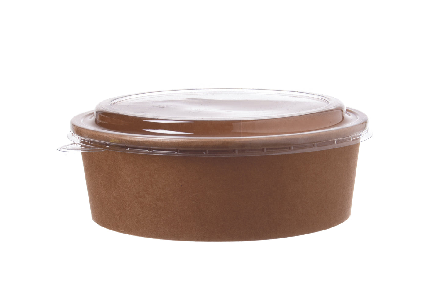 Einweg Salatschale mit Deckel braun 1000ml - 300 Stück