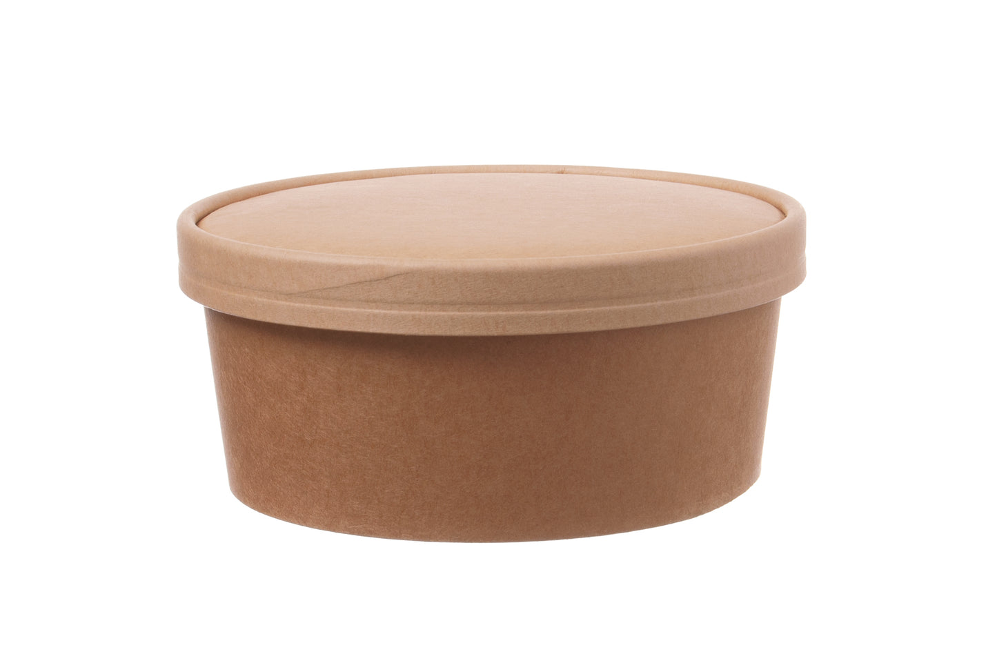 Einweg Salatschale mit Papp-Deckel braun 500ml - 300 Stück