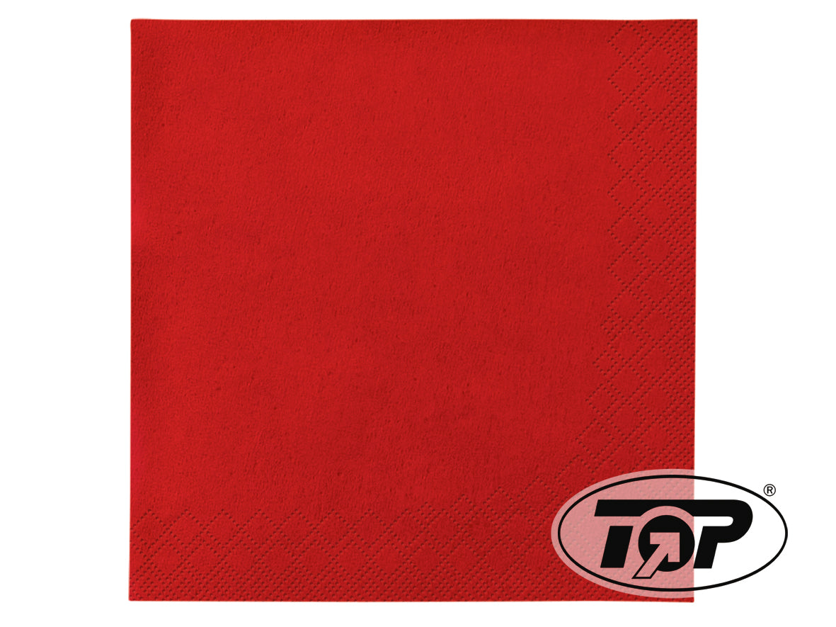 Servietten 40x40cm 3-lagig 1/4 Falz Rot - 1000 Stück