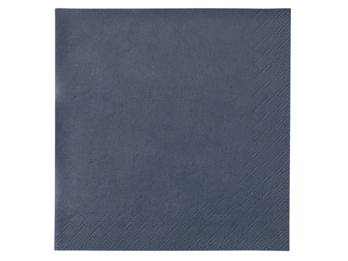 Serviette 33x33cm 3-lagig 1/4 Falz Blau - 1600 Stück