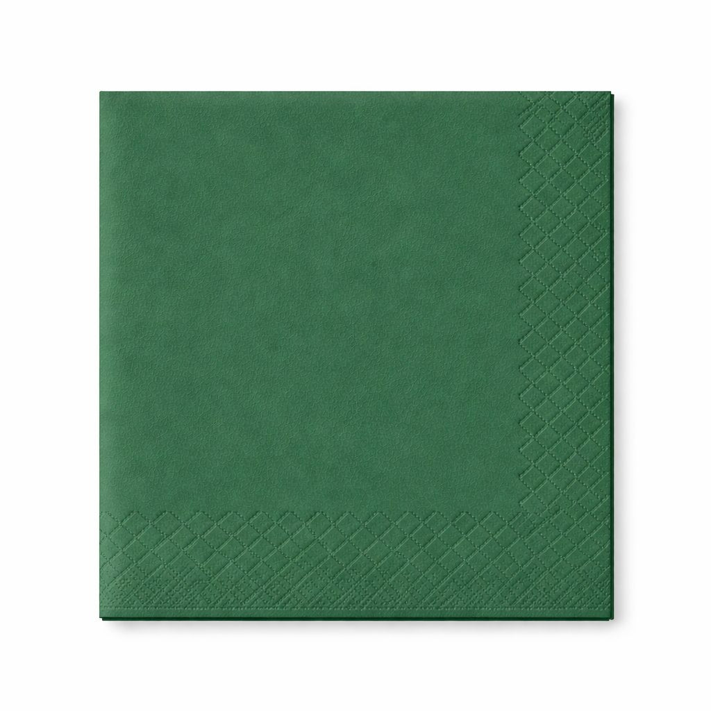 Servietten 33x33cm 3-lagig 1/4 Falz Grün - 1600 Stück