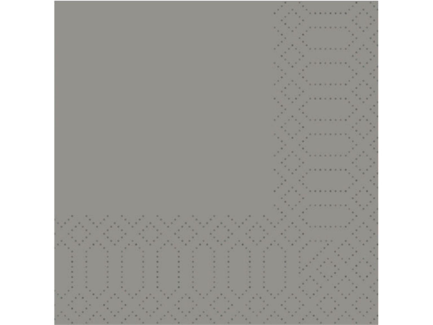Servietten 24x24cm 3-lagig 1/4 Falz Grau - 1000 Stück