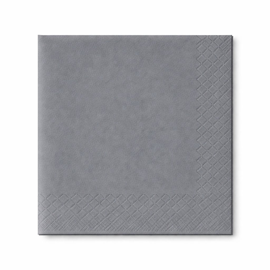 Servietten 24x24cm 3-lagig 1/4 Falz Grau - 1000 Stück