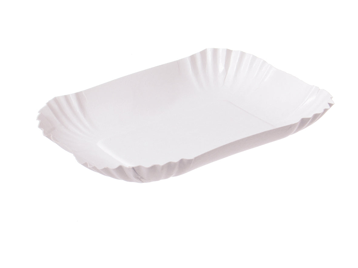 Bio Pappschale Pommesschale weiß 17,5x13x3cm - 1000 Stück