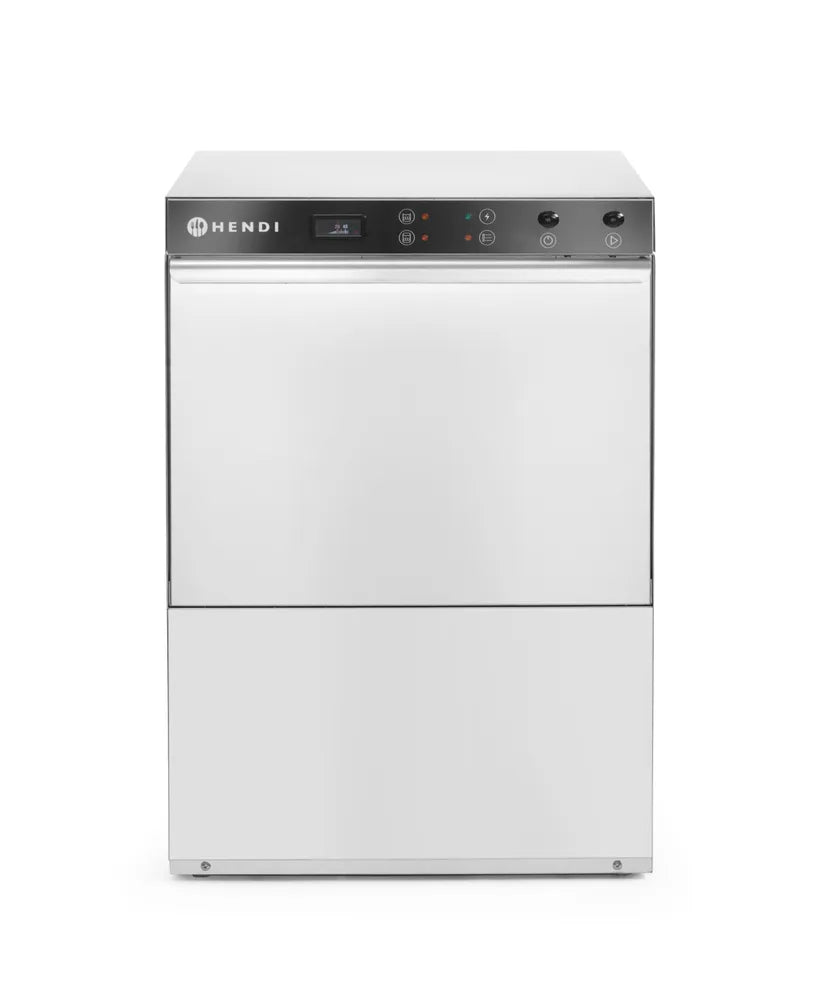 Geschirrspüler 50x50 - elektromechanische Steuerung, HENDI, mit Laugen- + Spülmittelpumpe, 400V/6600W, 570x600x(H)830mm