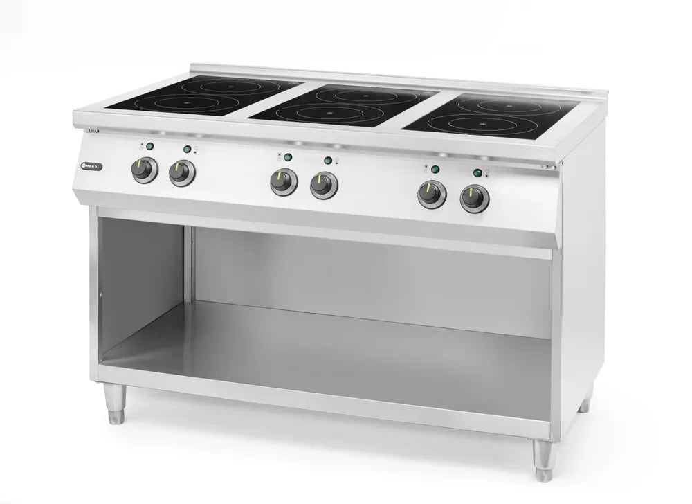 Induktionsherd mit 6 Kochfeldern, HENDI, 400V/25500W, 1200x700x(H)890mm