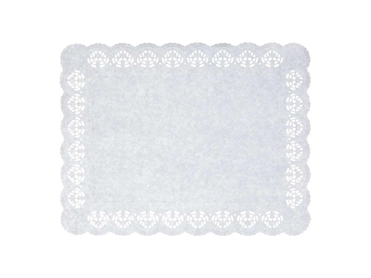 Tortenspitzen eckig 26x34cm weiss - 100 Stück