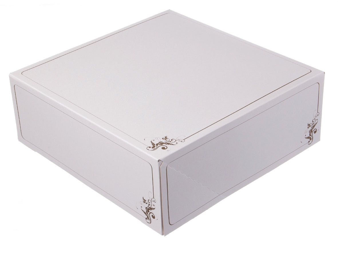 Tortenkarton 1-teilig 230x230x110mm weiß - 150 Stück