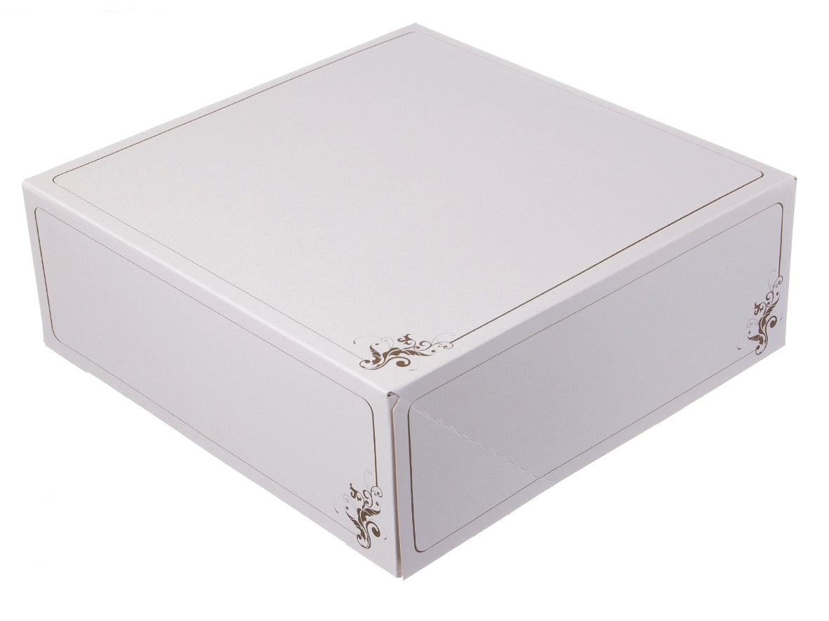 Tortenkarton 1-teilig 320x320x115mm weiß - 60 Stück