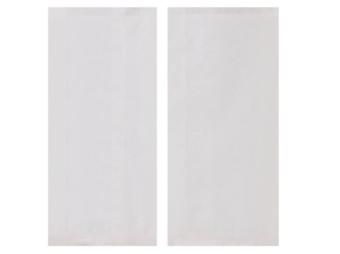 Bäckerbeutel Faltenbeutel weiß 18+6x39cm - 1000 Stück