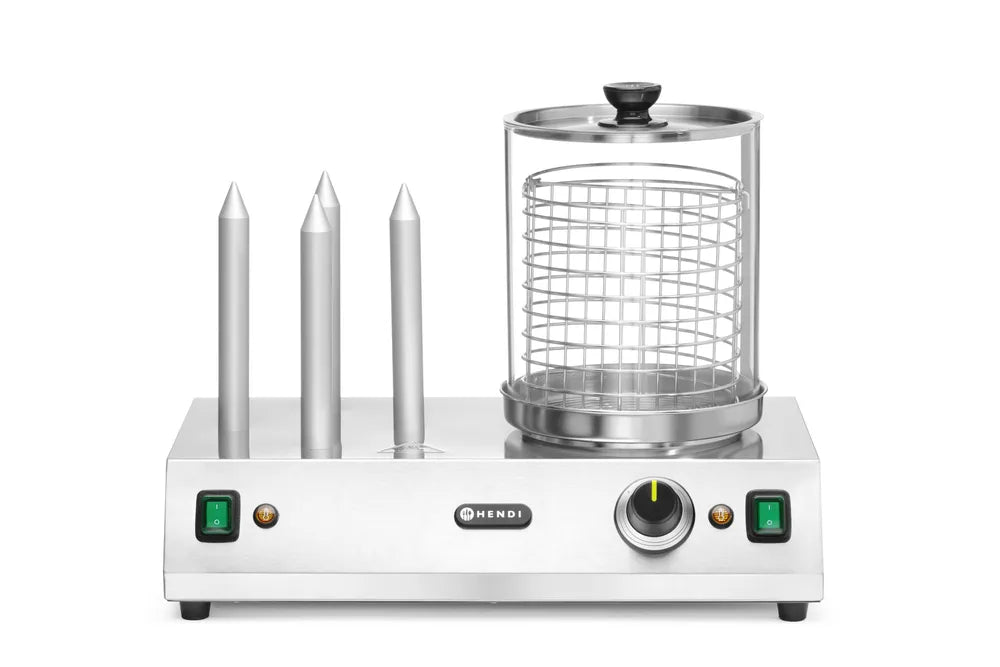 Würstchen- und Hotdog-Brötchenwärmer, HENDI, 220-240V/550W, 500x310x(H)395mm