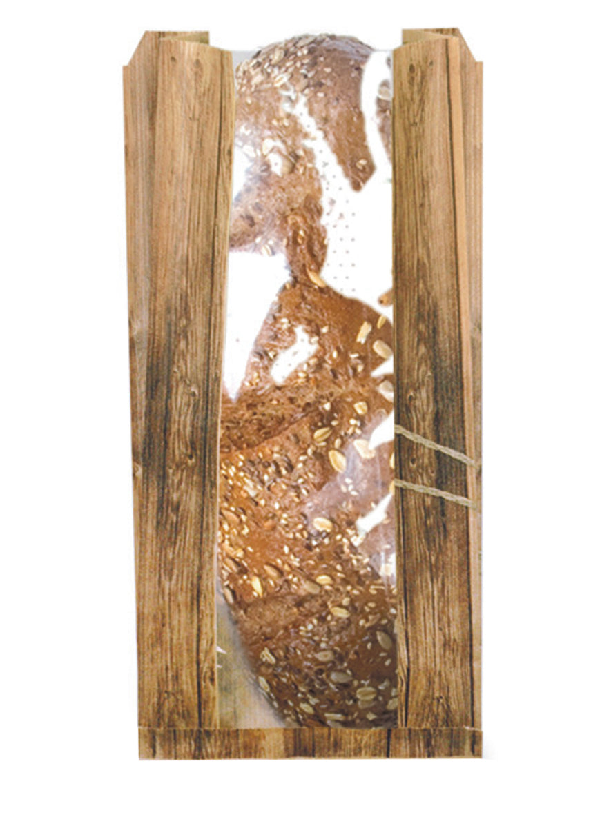 Bäckerbeutel Sichtfenster Enjoy Green 20+9x47cm - 1000 Stück