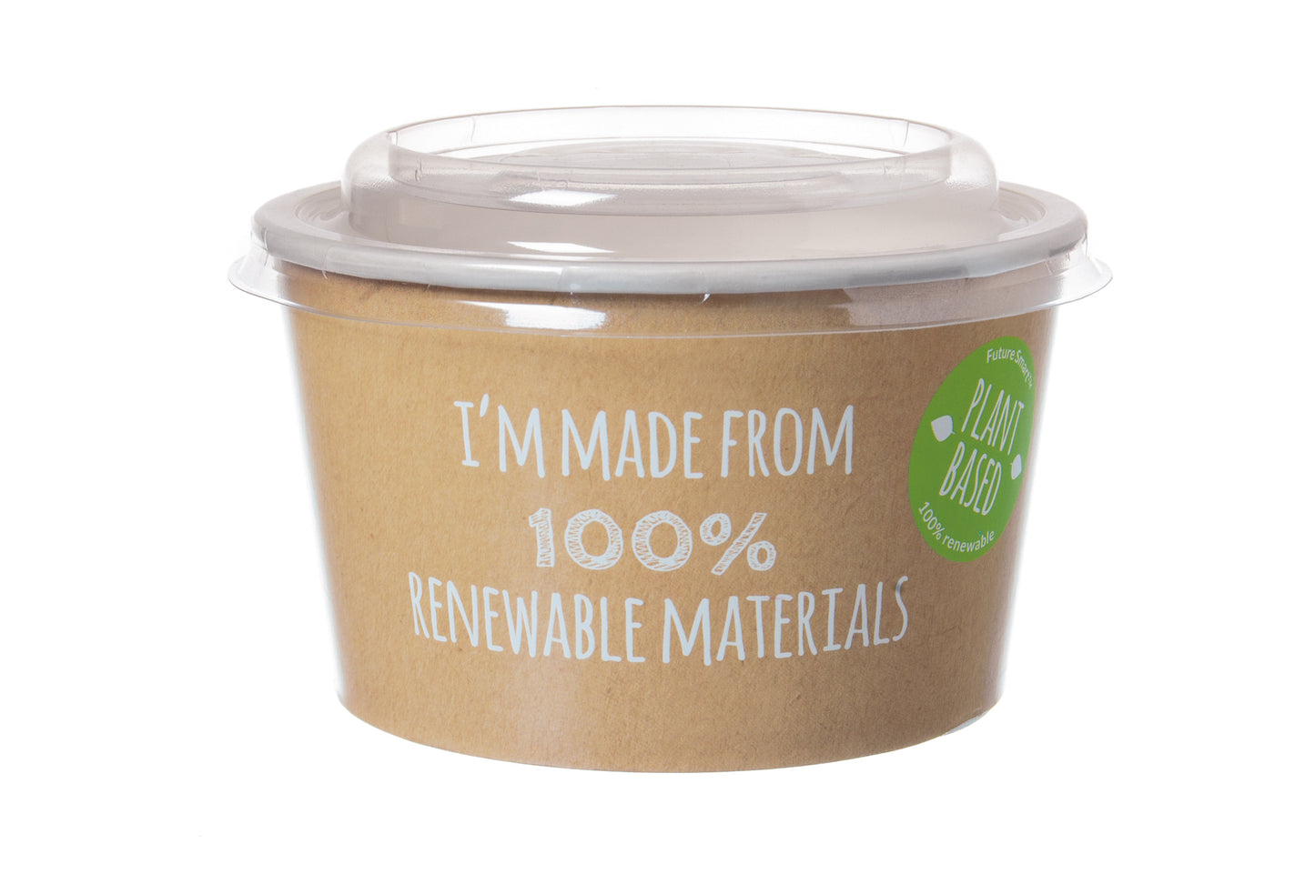 Bio Salatschale Pappe 750ml inkl. Deckel - 360 Stück