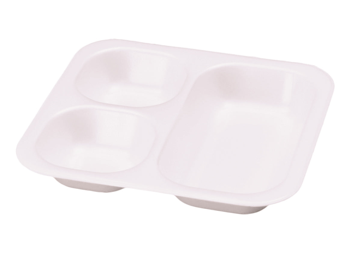 Siegelschalen XPS Nr. 603 3-geteilt 265x247x42mm - 200 Stück