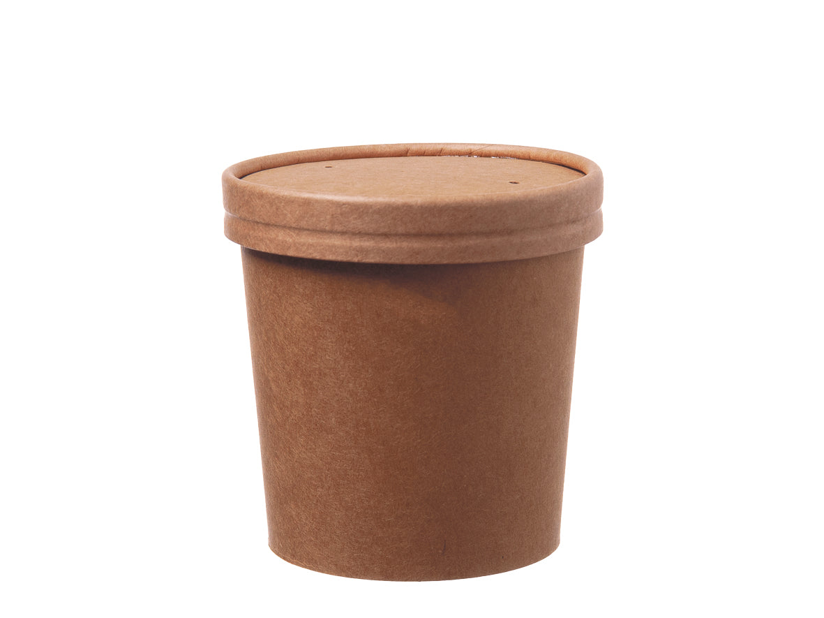 Suppenbecher mit Deckel Pappe PE 360ml - 500 Stück