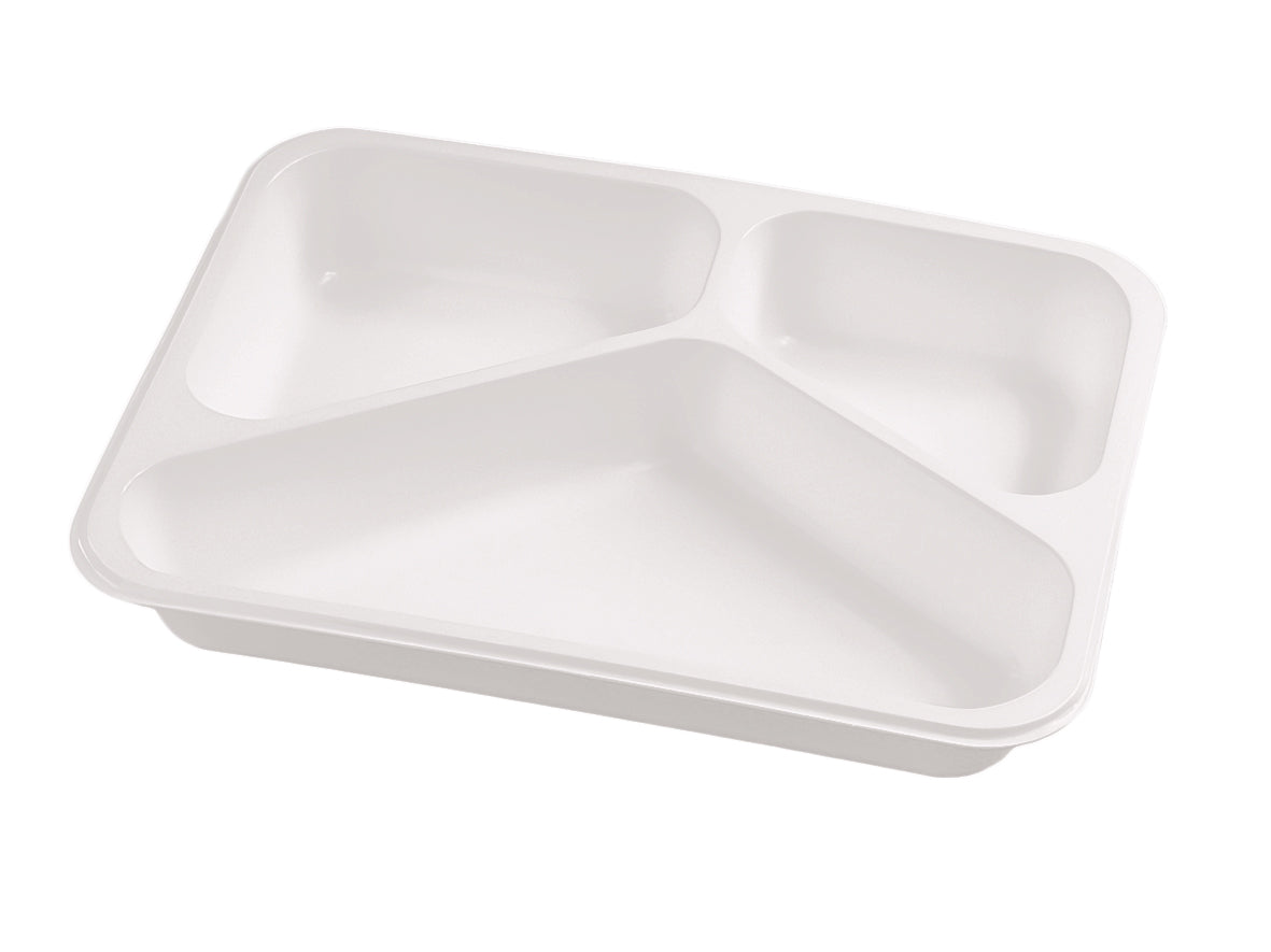 Siegelschale 916 3-geteilt weiß 227x178x30mm - 500 Stück
