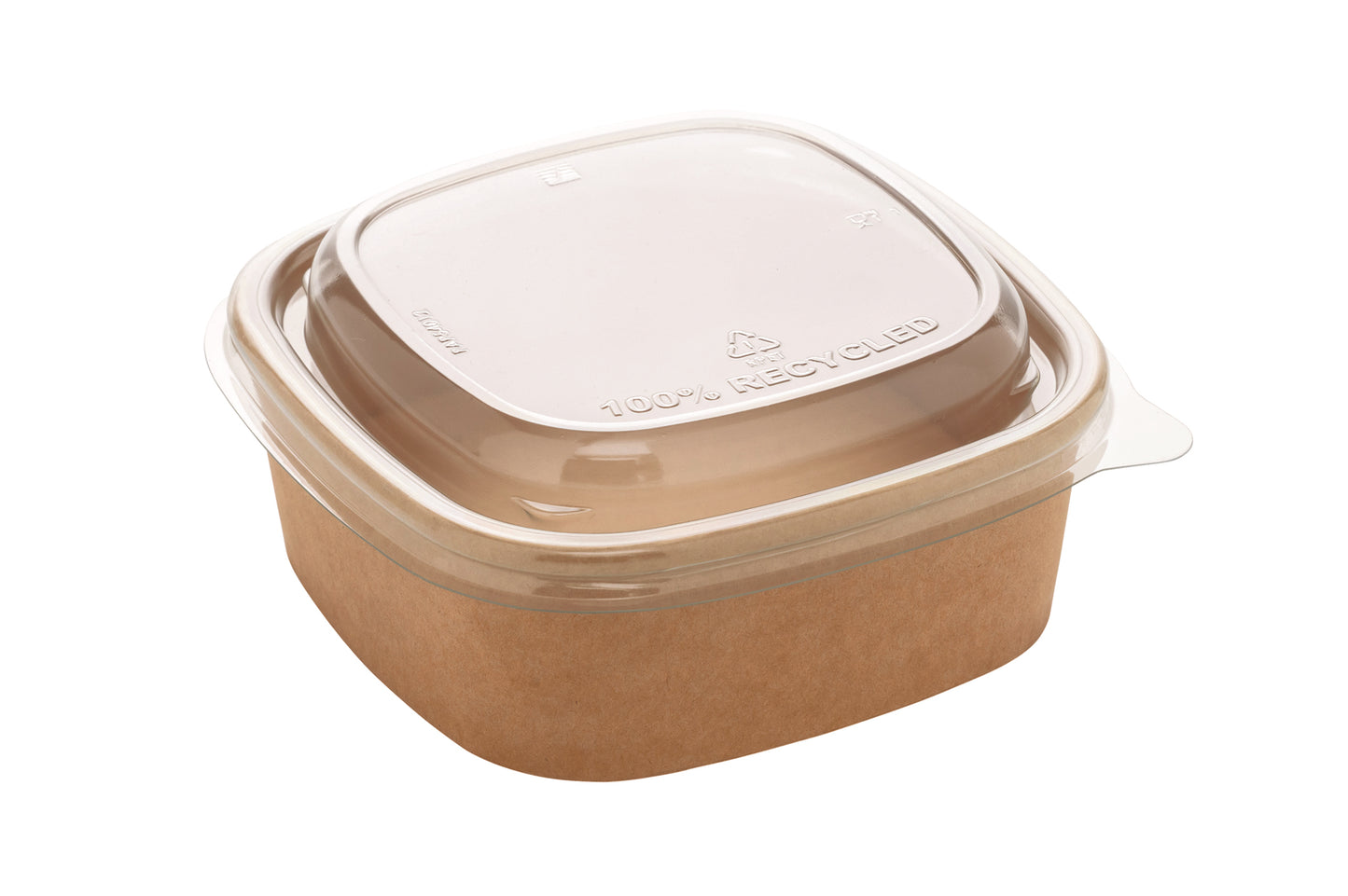 Einweg Salatschale mit Deckel eckig 1200ml - 300 Stück