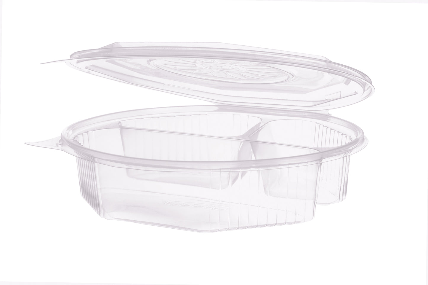 Meal Klappboxen 8-eckig 3-geteilt 215x220x57mm - 100 Stück