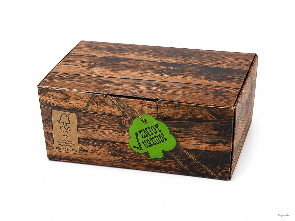 Snackbox Pappe Enjoy Green 124x65x50mm - 600 Stück