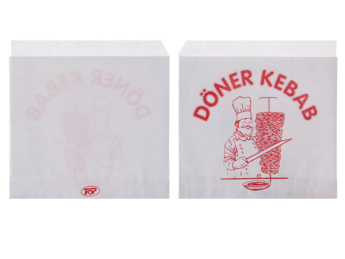 Dönerbeutel Kebab Snackbeutel 16x16cm - 2800 Stück
