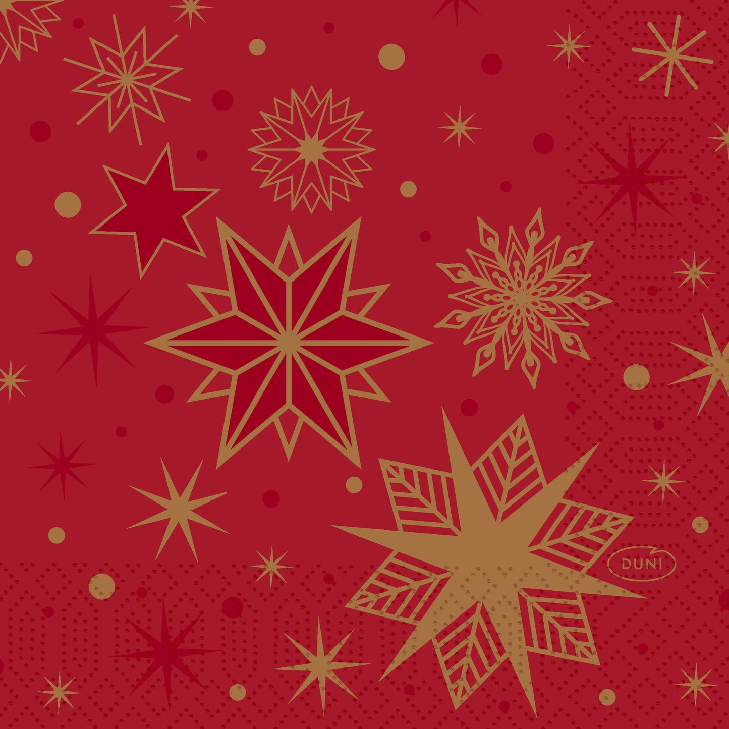 Servietten 24x24cm 3-lagig 1/4 Falz Stargazing Red - 1000 Stück