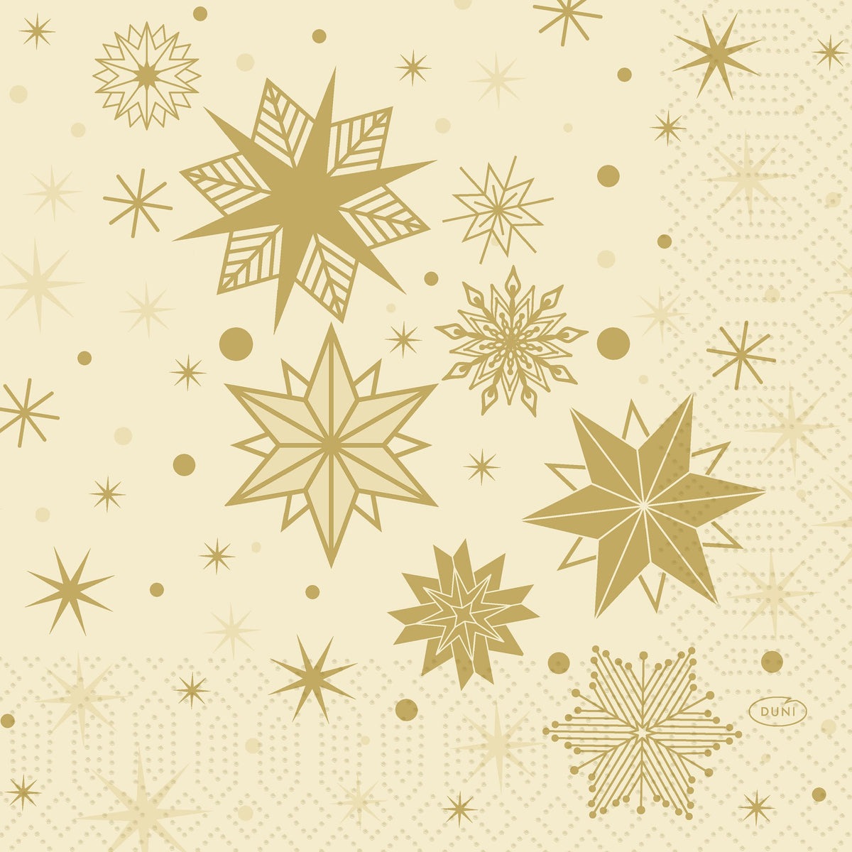 Servietten 33x33cm 3-lagig 1/4 Falz Stargazing Cream