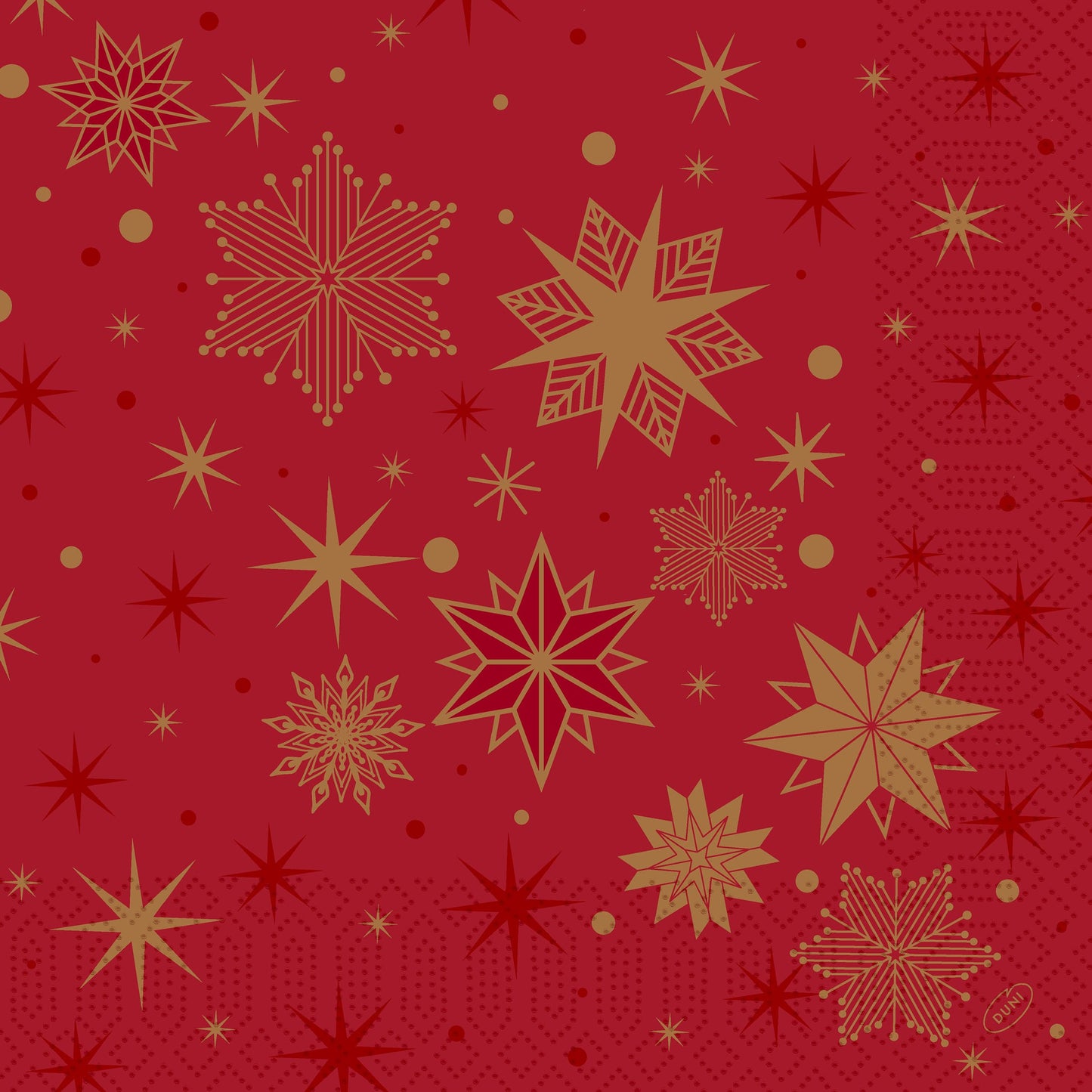 Servietten 40x40cm 3-lagig 1/4 Falz Stargazing Red - 1000 Stück