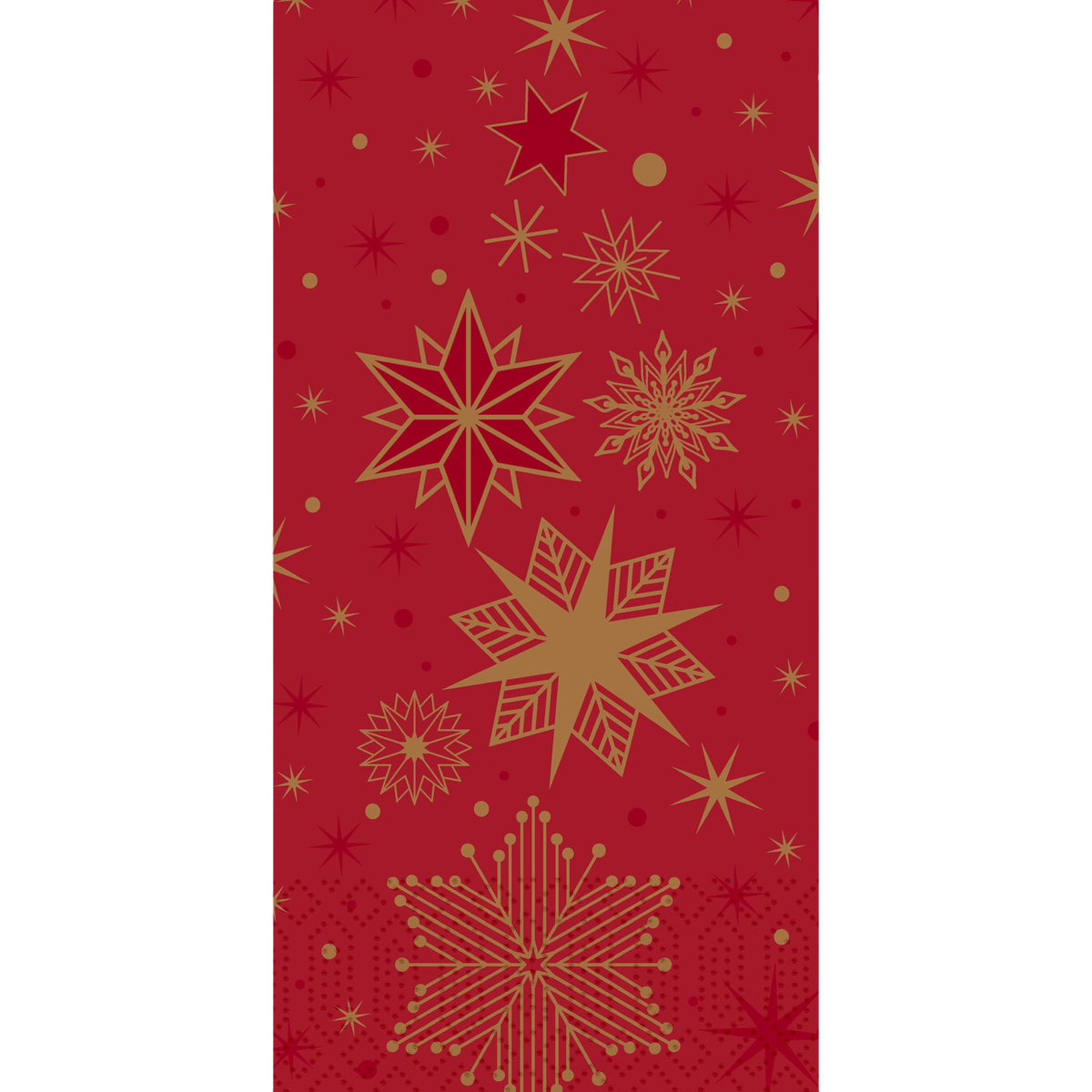 Servietten 40x40cm 3-lagig 1/8 Falz Stargazing Red