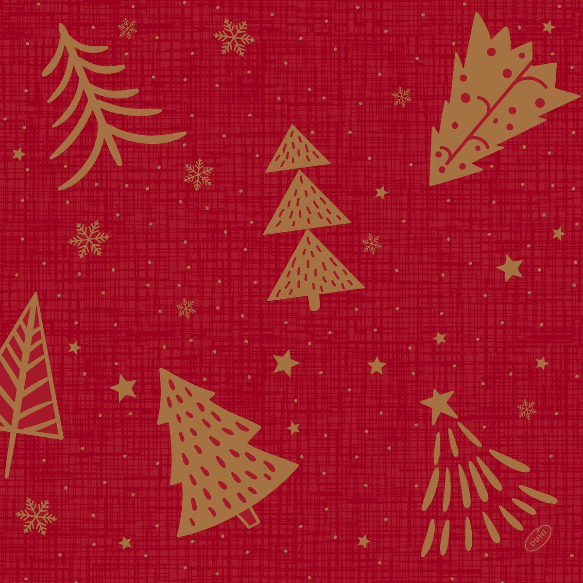 Servietten 40x40cm 4-lagig 1/4 Falz Shimmer Trees - 50 Stück