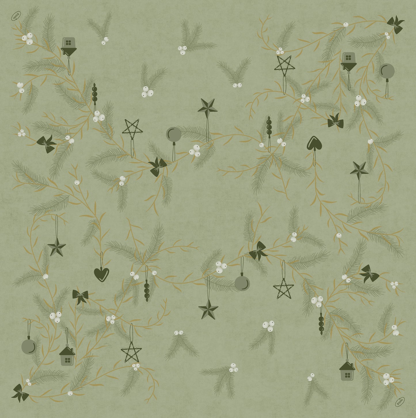 Bio Soft Servietten 40x40cm 1/4 Falz Noel Pistachio - 360 Stück