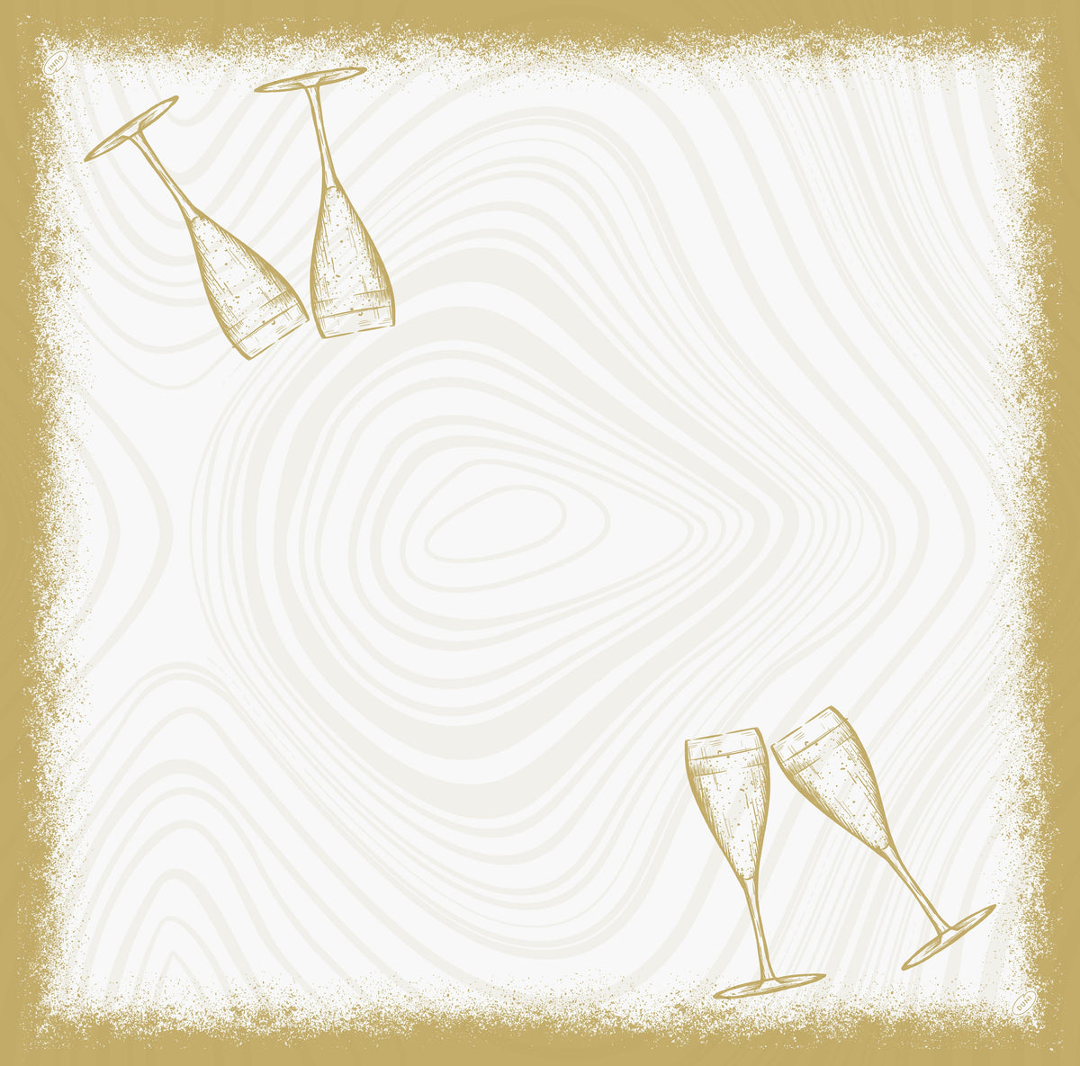 Bio Soft Servietten 40x40cm 1/4 Falz Sparkly Cheers White - 60 Stück