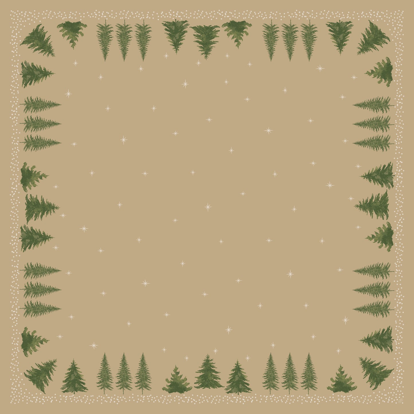 Einweg Dunicel Bio Tischdecken 84x84cm Humble Trees - 100 Stück