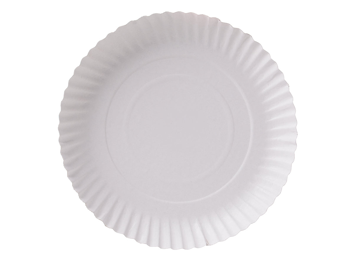Pappteller rund Frischfaser weiß 24cm - 500 Stück
