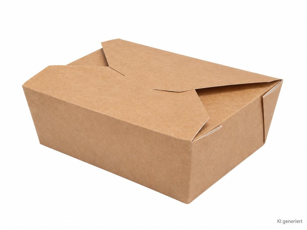 Lunchbox Pappe NATURE 750ml 140x100x50mm - 450 Stück