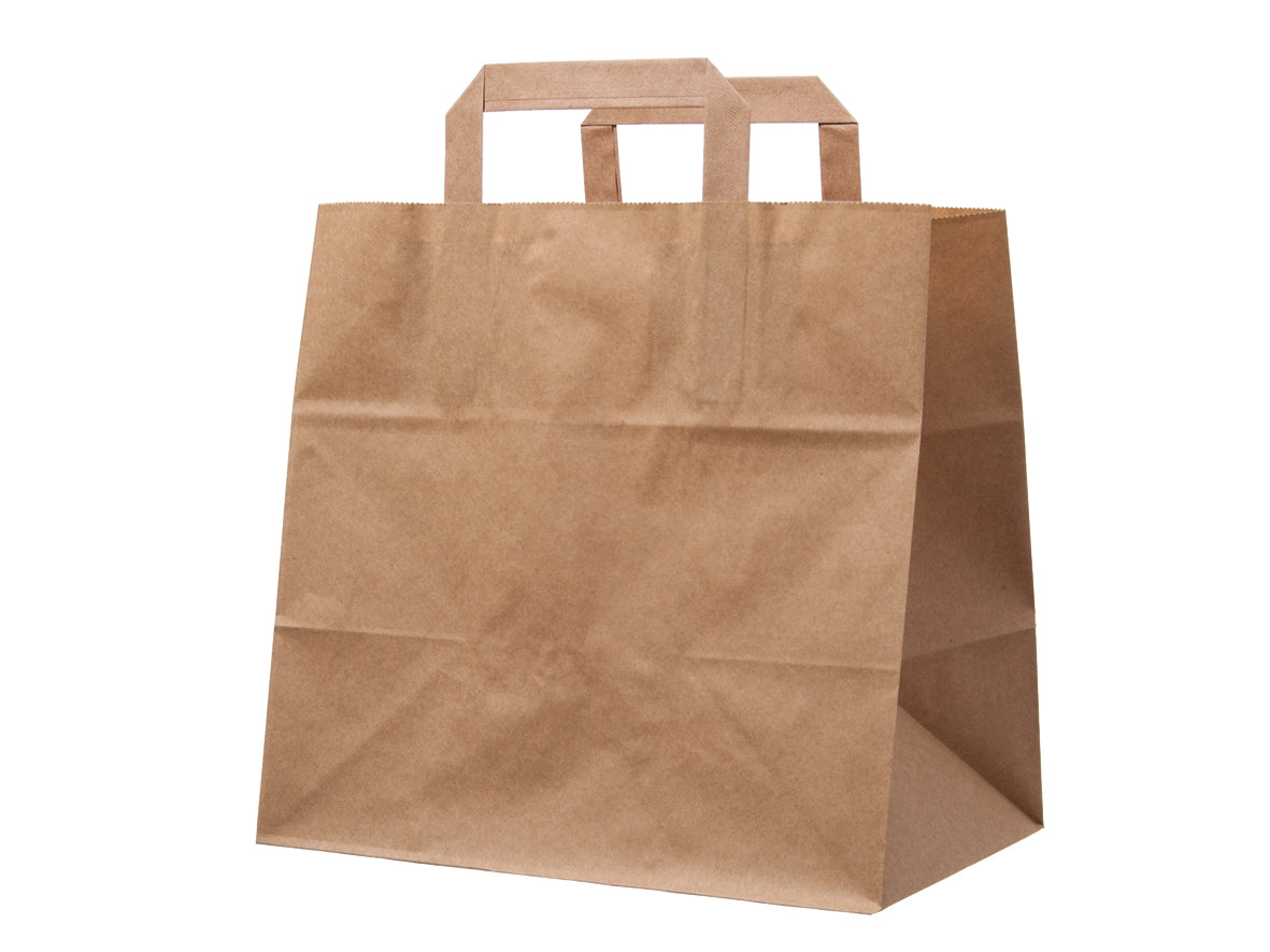 Papiertasche Tragetasche braun 26+17x26cm - 250 Stück