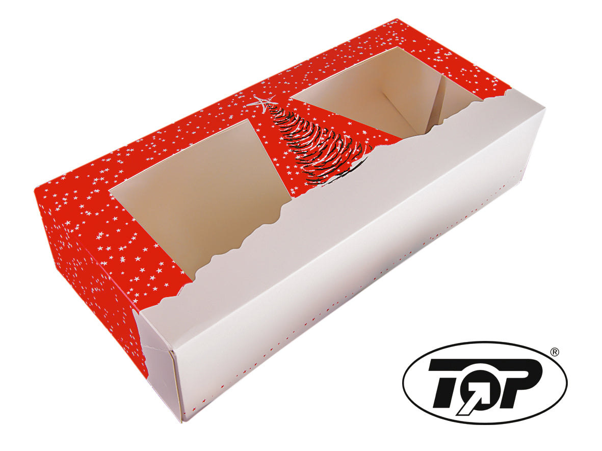 Stollenkarton Geschenkkarton Weihnachten 340x160x80mm - 100 Stück