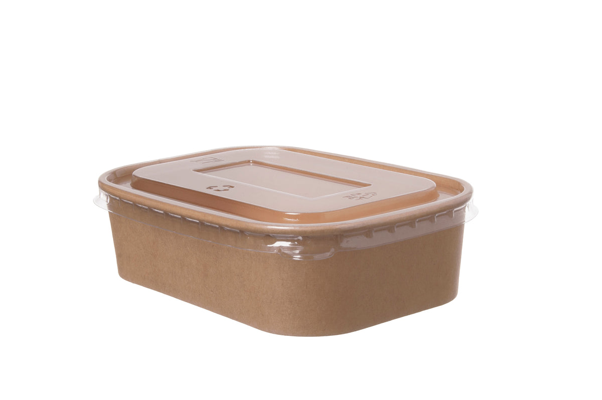 Salatschale rechteckig 500ml 171x118x42mm inkl. Deckel - 50 Stück