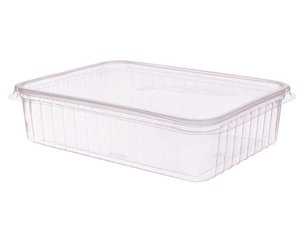 Verpackungsbecher eckig PP 500ml mit Deckel 108x82x99mm - 250 Stück