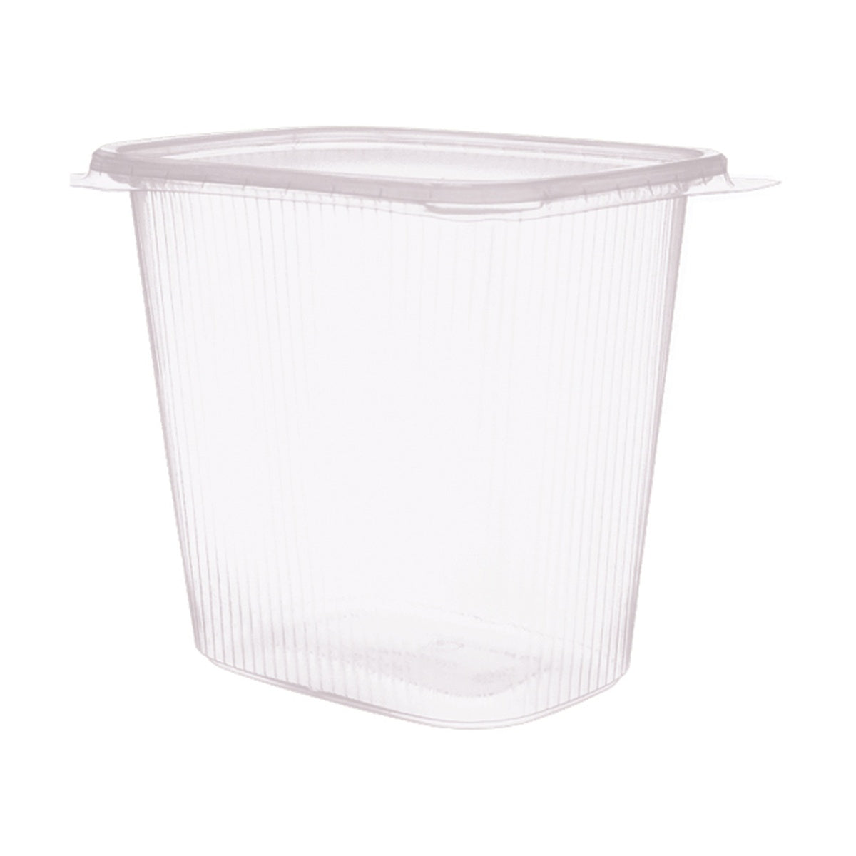 Verpackungsbecher eckig PP 500ml mit Deckel 108x81x102mm - 250 Stück