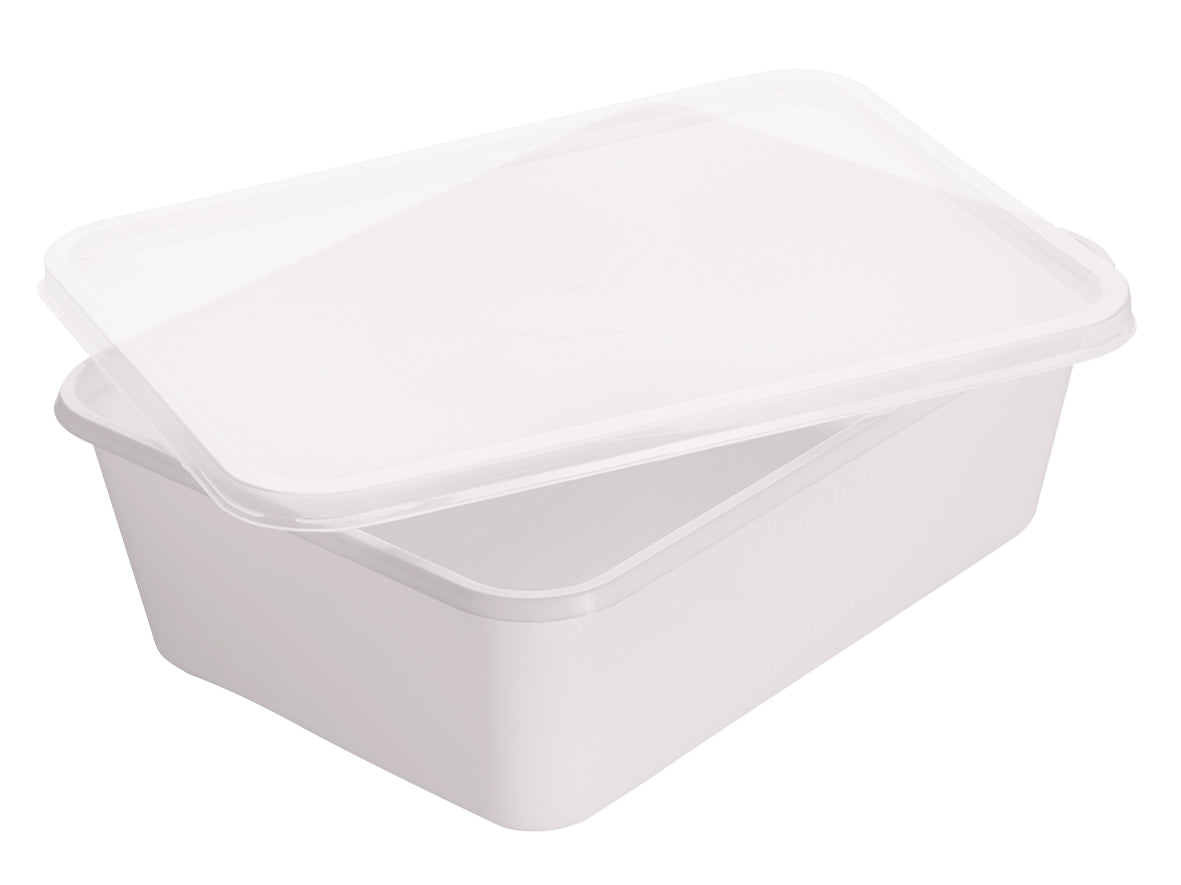 Menüschalen PP ungeteilt 1000ml mit Deckel 182x135x63mm - 500 Stück