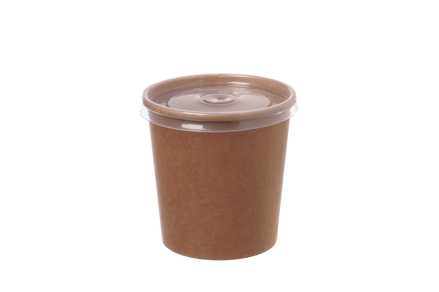 Suppenbecher Pappe PE 480ml mit Dampfloch-Deckel - 500 Stück