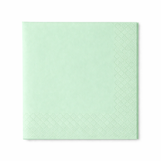 Servietten 40x40cm 3-lagig 1/4 Falz Mintgrün - 1600 Stück