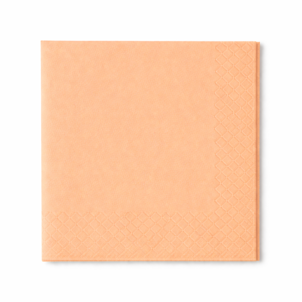 Servietten 40x40cm 3-lagig 1/4 Falz Pfirsich/ Peach - 1600 Stück