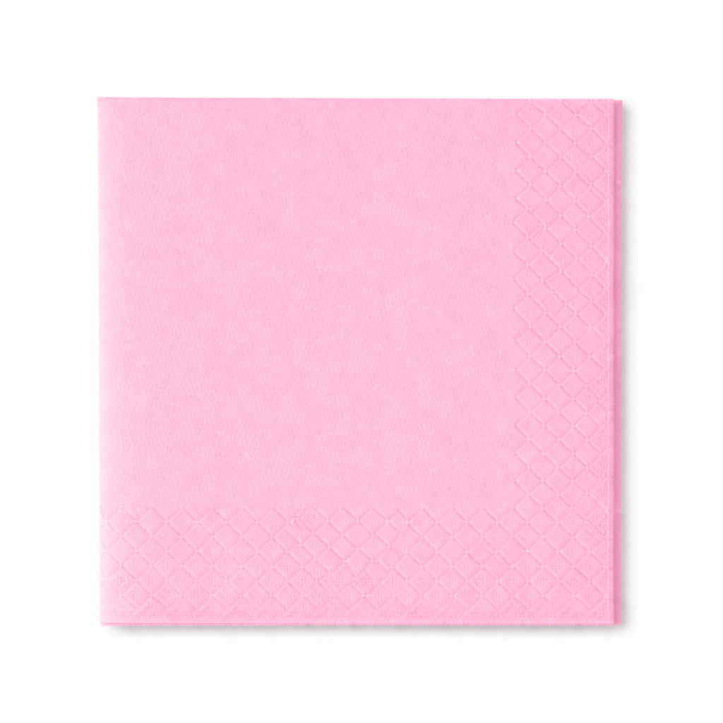Servietten 40x40cm 3-lagig 1/4 Falz Rosa - 1600 Stück