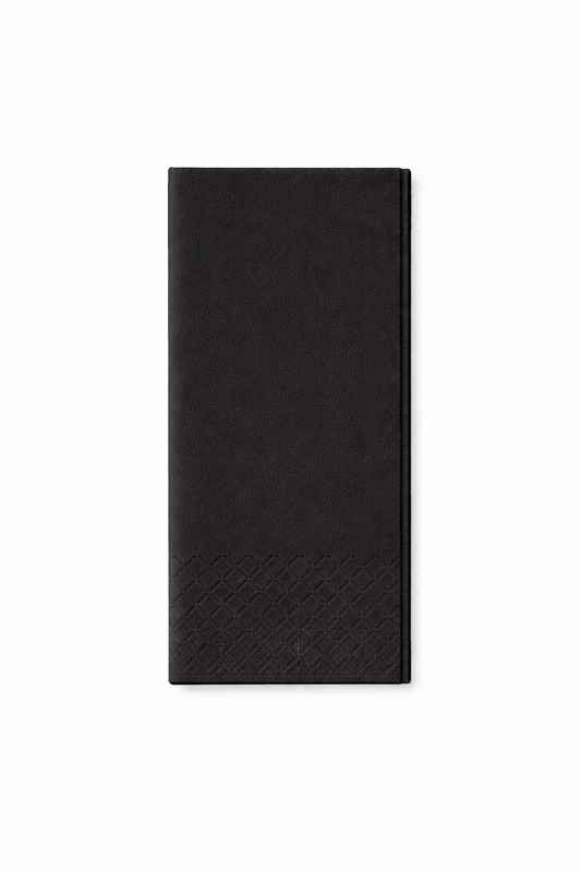 Servietten 33x33cm 3-lagig 1/8 Falz Schwarz - 1600 Stück