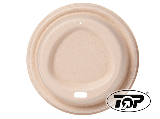Kaffeebecher To Go Becher Deckel Bagasse braun 90mm - 1000 Stück